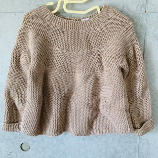 ザラキッズ(ZARA KIDS)のZARAベイビー　ベージュニット(ニット/セーター)