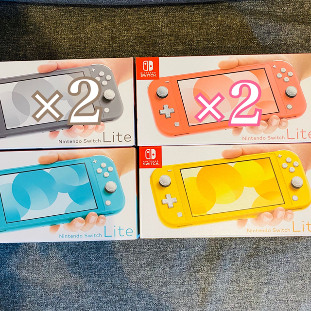 Nintendo Switch - Switch Lite  コーラル イエロー ターコイズ グレー 合計6台