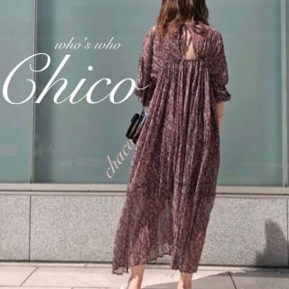 フーズフーチコ(who's who Chico)の2020AW新作【Chico】小花柄シアーワッシャーワンピース(ロングワンピース/マキシワンピース)