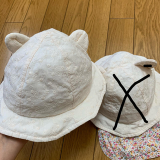 アカチャンホンポ(アカチャンホンポ)の刺繍 可愛い帽子 花柄 双子OK 女の子 48cm(帽子)