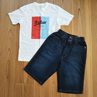 ザショップティーケー(THE SHOP TK)の【ゆまはるたく様専用】150 男児用 Ｔシャツ＆ジーンズセット(Tシャツ/カットソー)