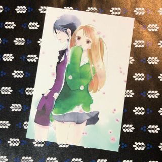 ✨中村明日美子20年展 ポストカード：「さくらふぶきに咲く背中」扉(少女漫画)