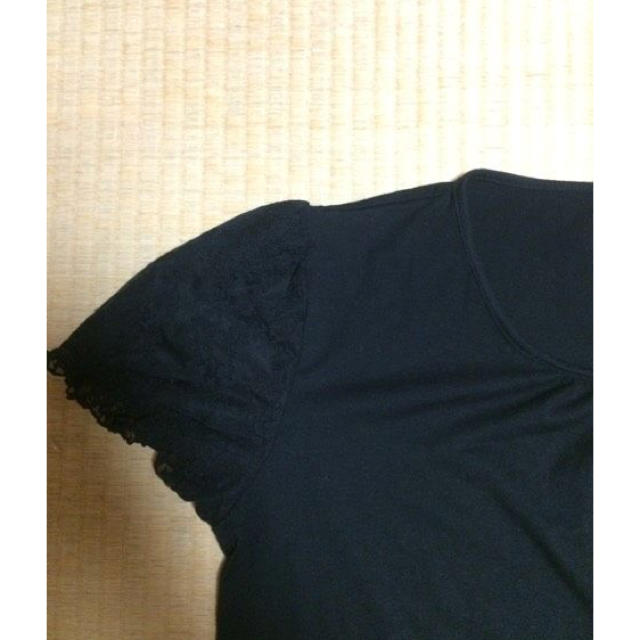 しまむら(シマムラ)の大きいサイズ 袖レースカットソー3L レディースのトップス(カットソー(半袖/袖なし))の商品写真