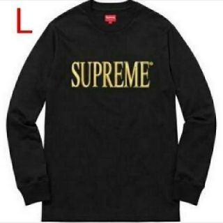 シュプリーム(Supreme)の希少★16AW★L★Gold Logo L/S Tee black(Tシャツ/カットソー(七分/長袖))