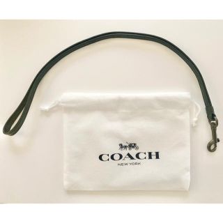 コーチ(COACH)の新品未使用 コーチ COACH パスケース 定期入 ストラップ 黒ブラック(名刺入れ/定期入れ)