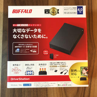 バッファロー(Buffalo)の新品未開封　BUFFALO HD-LD4.0U3-BKA(PC周辺機器)