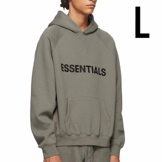 チャコール　FOG ESSENTIALS パーカー  Lサイズ　フーディ