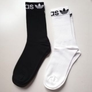 アディダス(adidas)の【2足】アディダス　ソックス　ホワイ　プラック(ソックス)