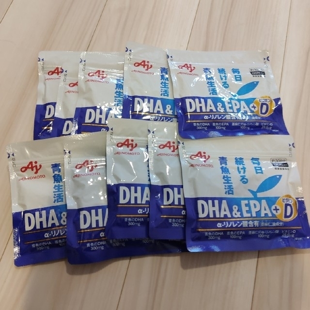 DHA＆EPA+ビタミンD 120カプセル 味の素 10袋セット食品/飲料/酒