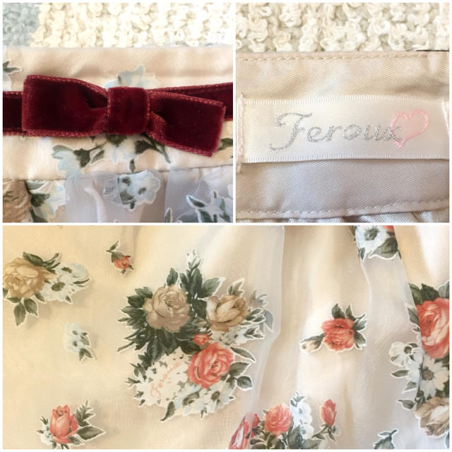 Feroux(フェルゥ)の美品♡Feroux 薔薇デザインスカート レディースのスカート(ミニスカート)の商品写真