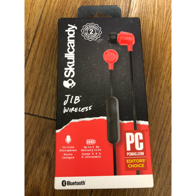 Skullcandy(スカルキャンディ)のskullcandy JIB WIRELESS レッド スマホ/家電/カメラのオーディオ機器(ヘッドフォン/イヤフォン)の商品写真