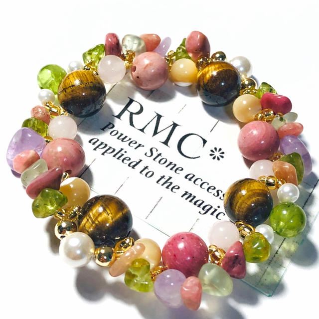 夏セール開催中 MAX80%OFF! RMC*096タイガーアイのお花畑♡パワーストーンブレスレット ブレスレット+バングル 高品質天然タイガーアイブレスレット