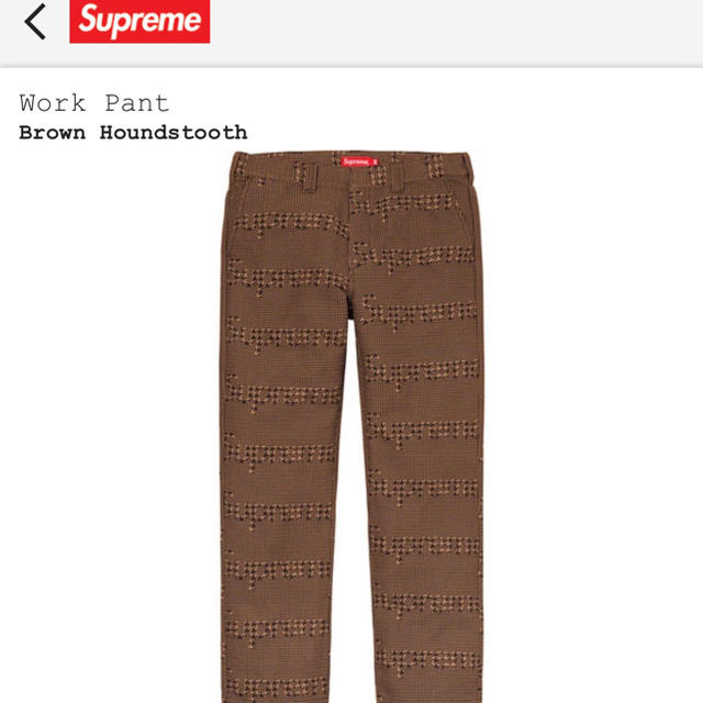 supreme Houndstooth work pants W30