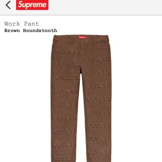 supreme Houndstooth work pants W30 - ワークパンツ/カーゴパンツ