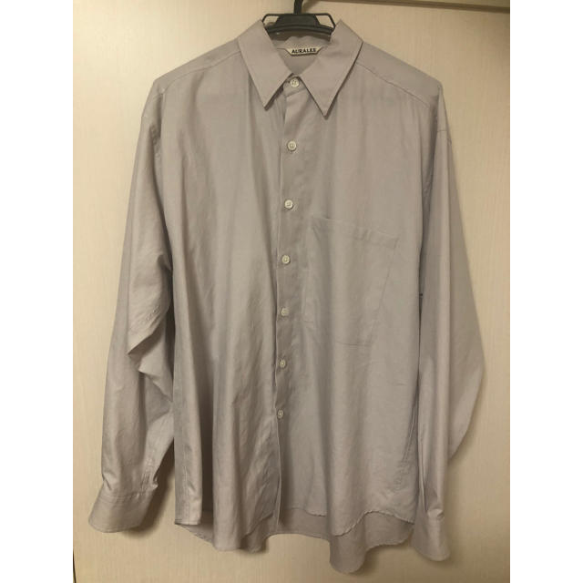 AURALEE WASHED FINX TWILL BIG SHIRTS