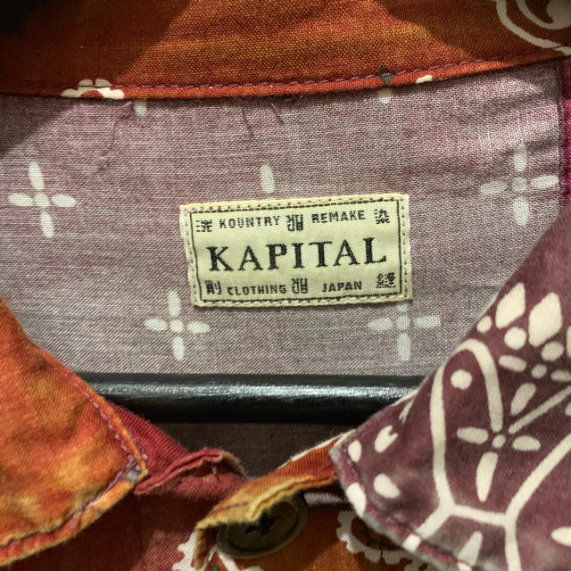 KAPITAL ガーゼバンダナパッチワーク 1st JKT 赤 2