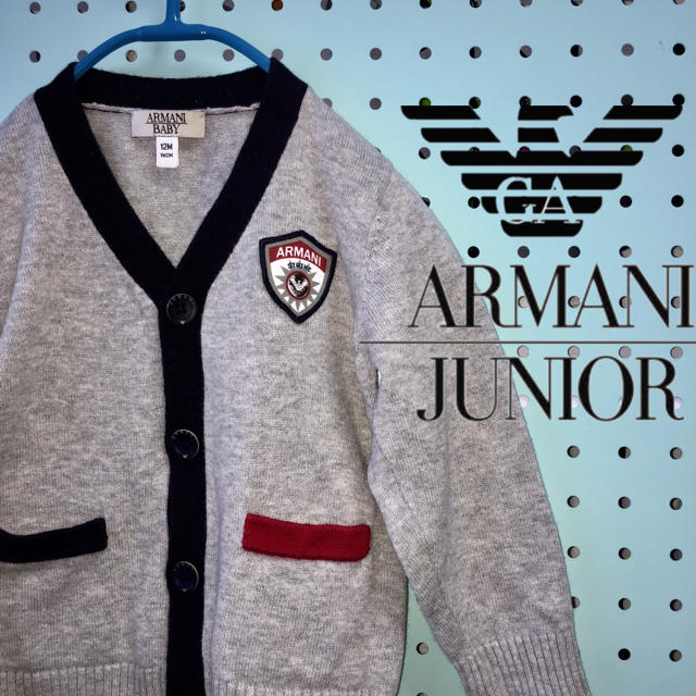 ARMANI JUNIOR(アルマーニ ジュニア)の美品☆ARMANI BABY  アルマーニベビー  カーディガン キッズ/ベビー/マタニティのベビー服(~85cm)(カーディガン/ボレロ)の商品写真