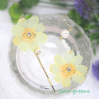 秋桜(コスモス)のアシンメトリーピアスY(ピアス)