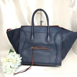 セリーヌ(celine)のセリーヌ　ラゲージ　ファントム　ネイビー　レザー　美品☆(トートバッグ)