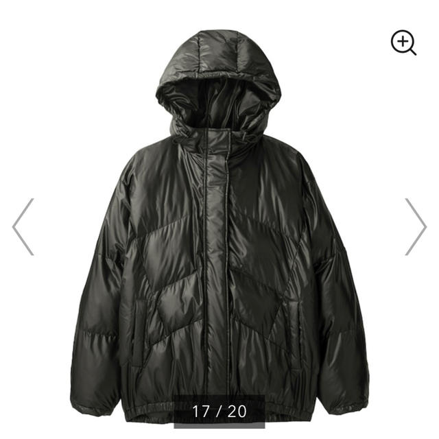 GU(ジーユー)のgu 中綿コクーンブルゾン　ブラック レディースのジャケット/アウター(ダウンジャケット)の商品写真