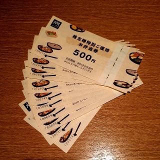 大戸屋　株主優待券5000円分(レストラン/食事券)