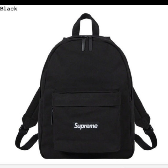 Supreme Canvas Backpack Black 20AW