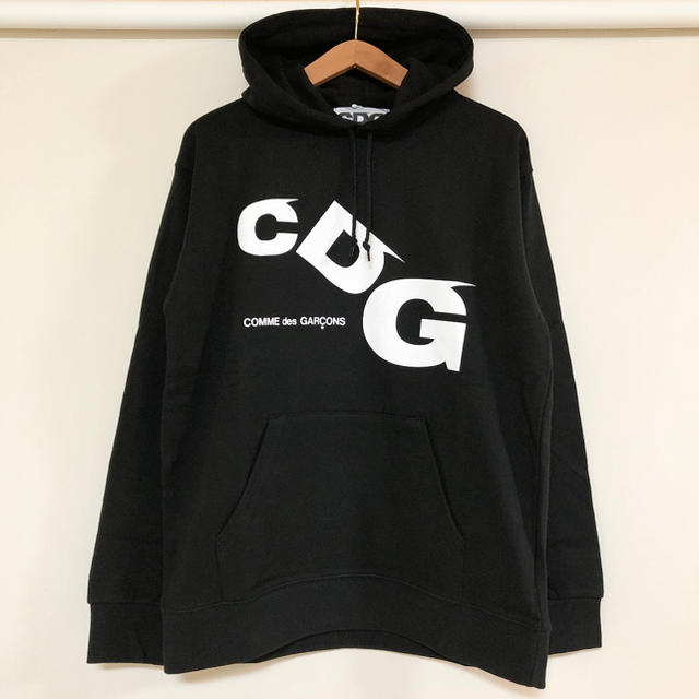 新品 コムデギャルソン CDG ドロップロゴ フーディ パーカー - パーカー