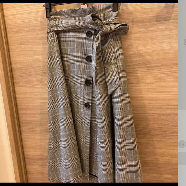 JUSGLITTY(ジャスグリッティー)のジャスグリッティー　グレンチェックフレアスカート レディースのスカート(ひざ丈スカート)の商品写真