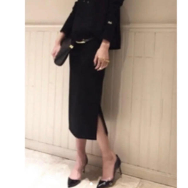 L'Appartement DEUXIEME CLASSE(アパルトモンドゥーズィエムクラス)のLisiere サイドスリットスカート　38 黒 レディースのスカート(ロングスカート)の商品写真