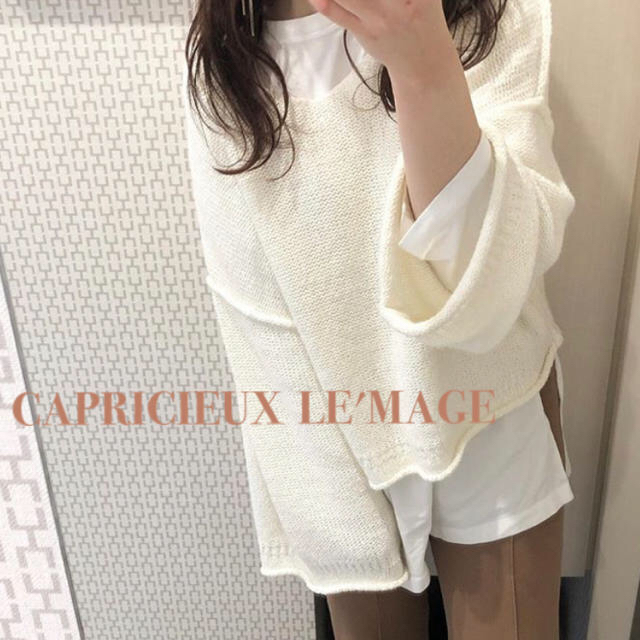 CAPRICIEUX LE'MAGE(カプリシューレマージュ)の新品¥11880 カプリシュレマージュ  バックレースアップニット レディースのトップス(ニット/セーター)の商品写真