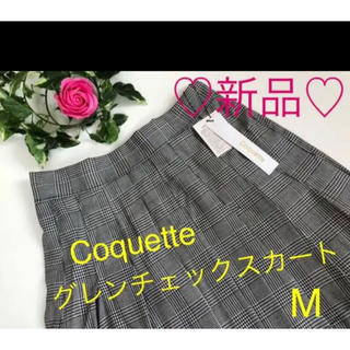 Coquette  グレンチェックスカート  M(ひざ丈スカート)