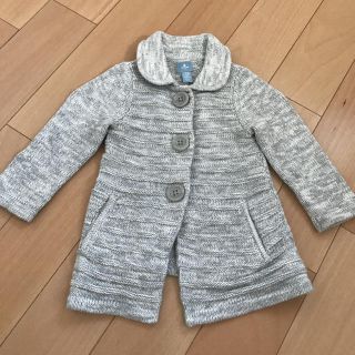 ベビーギャップ(babyGAP)のベビーギャップ　グレー　ニット　羽織り　コート　カーディガン　80 女の子(ニット/セーター)