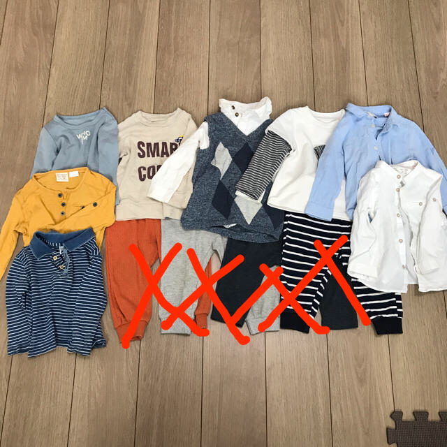 ZARA KIDS(ザラキッズ)の美品☆男の子 80cm まとめ売り 8点 長袖ロンT トレーナー シャツ キッズ/ベビー/マタニティのベビー服(~85cm)(トレーナー)の商品写真