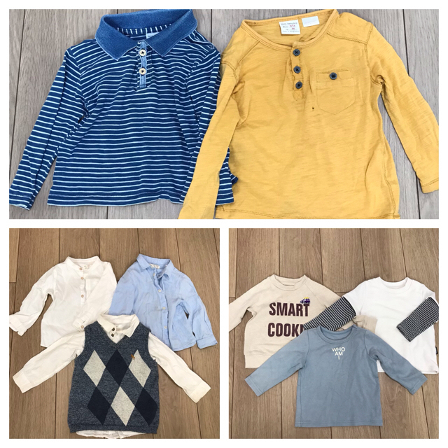 ZARA KIDS(ザラキッズ)の美品☆男の子 80cm まとめ売り 8点 長袖ロンT トレーナー シャツ キッズ/ベビー/マタニティのベビー服(~85cm)(トレーナー)の商品写真