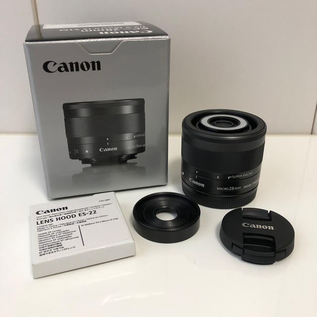 Canon マクロレンズ EF-M28mm F3.5 IS STM フード付