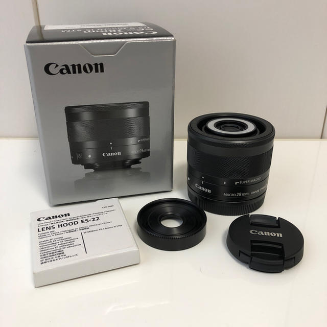Canon マクロレンズ EF-M28mm F3.5 IS STM フード付 新登場 restocks