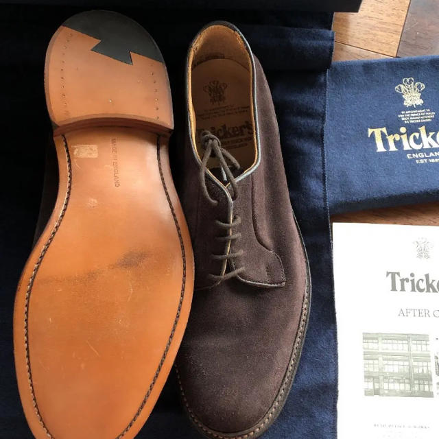 Tricker’s/トリッカーズ UK9.5 スエード ダークブラウン