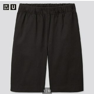 ユニクロ(UNIQLO)のUNIQLOU ジャージーショートパンツ　黒　xs(ショートパンツ)