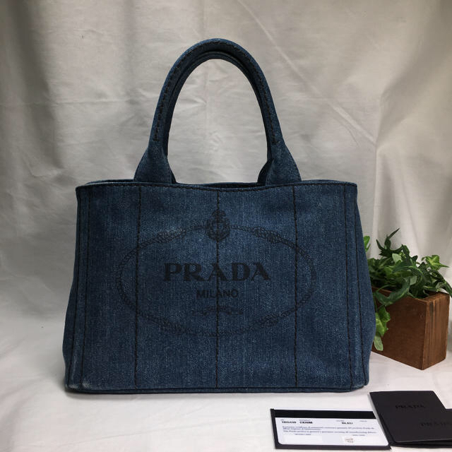 美品✨PRADA プラダ カナパ　デニム