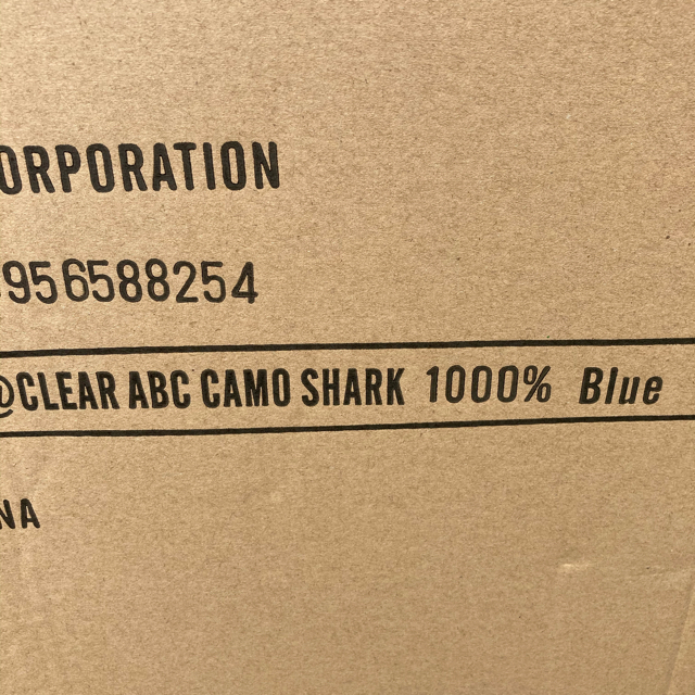 BE@RBRICK CLEAR ABC CAMO SHARK 1000%BLUE