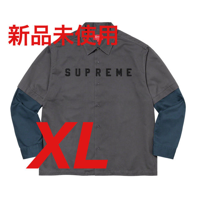 Supreme 2-Tone Work Shirt Dark Grey XL