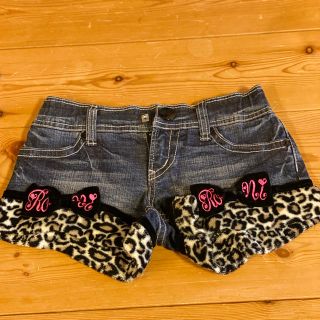 ロニィ(RONI)の❤︎RONI❤︎ ロニィ　ショートパンツ　デニム　Ｌ　130 140 レオパード(パンツ/スパッツ)