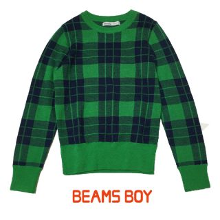 ビームスボーイ(BEAMS BOY)のBEAMS BOY 12ゲージ チェック ジャカードクルー ニット(ニット/セーター)