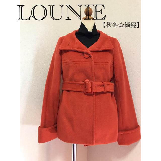 LOUNIE(ルーニィ)のLOUNIE アンゴラ混ショートコート【秋冬⭐︎綺麗】 レディースのジャケット/アウター(ピーコート)の商品写真