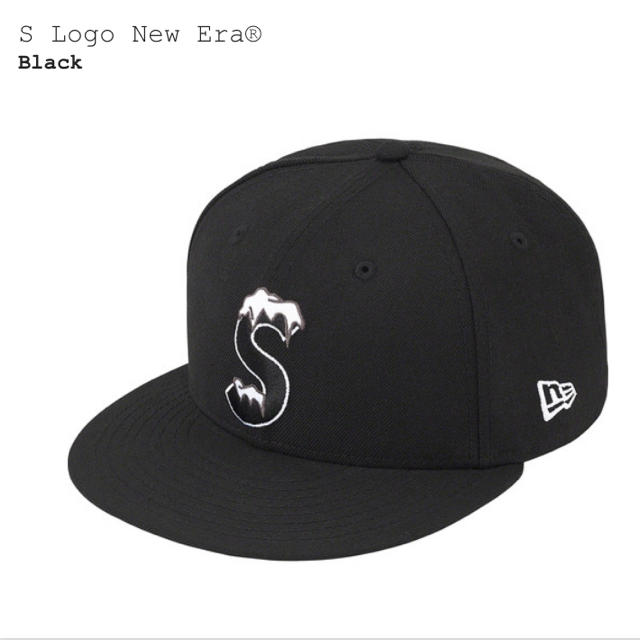 Supreme S Logo New Era 黒 7-3/8キャップ