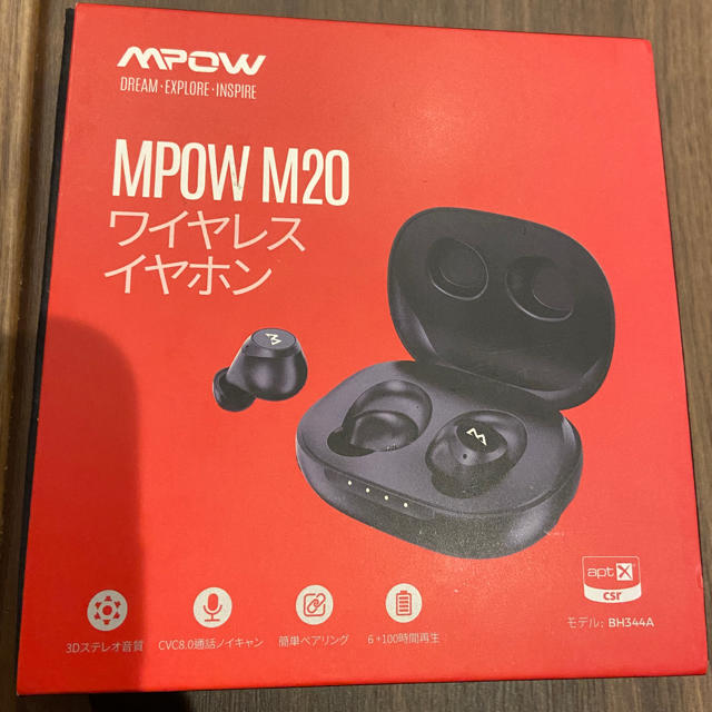 ワイヤレスイヤフォン　Mpow M20 美品