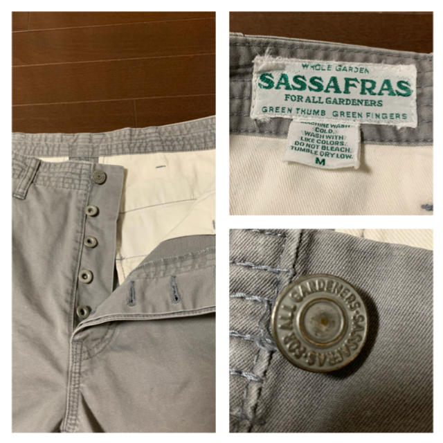 SASSAFRAS(ササフラス)のササフラス　スプレイヤーパンツ　グレー　チノ メンズのパンツ(チノパン)の商品写真