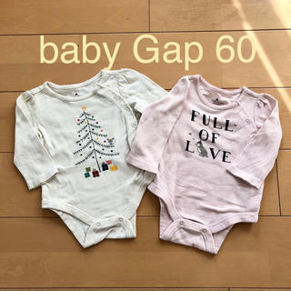 ベビーギャップ(babyGAP)のbaby Gap ロンパース2点セット サイズ60(ロンパース)