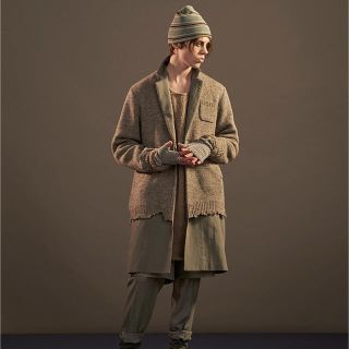 UNDERCOVER/アンダーカバーニットレイヤードチェスターコート17AW