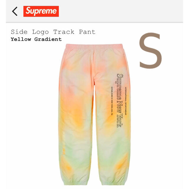 定価以下Supreme Side Logo Track Pant S 20AW